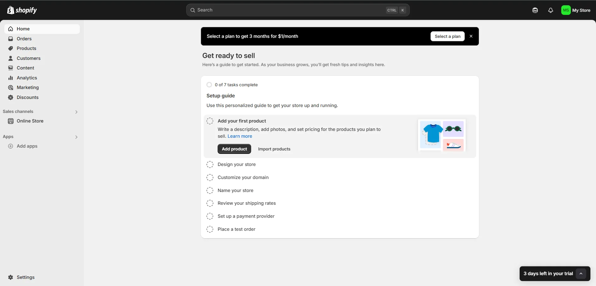 لوحة تحكم منصة شوبيفاي الرئيسية